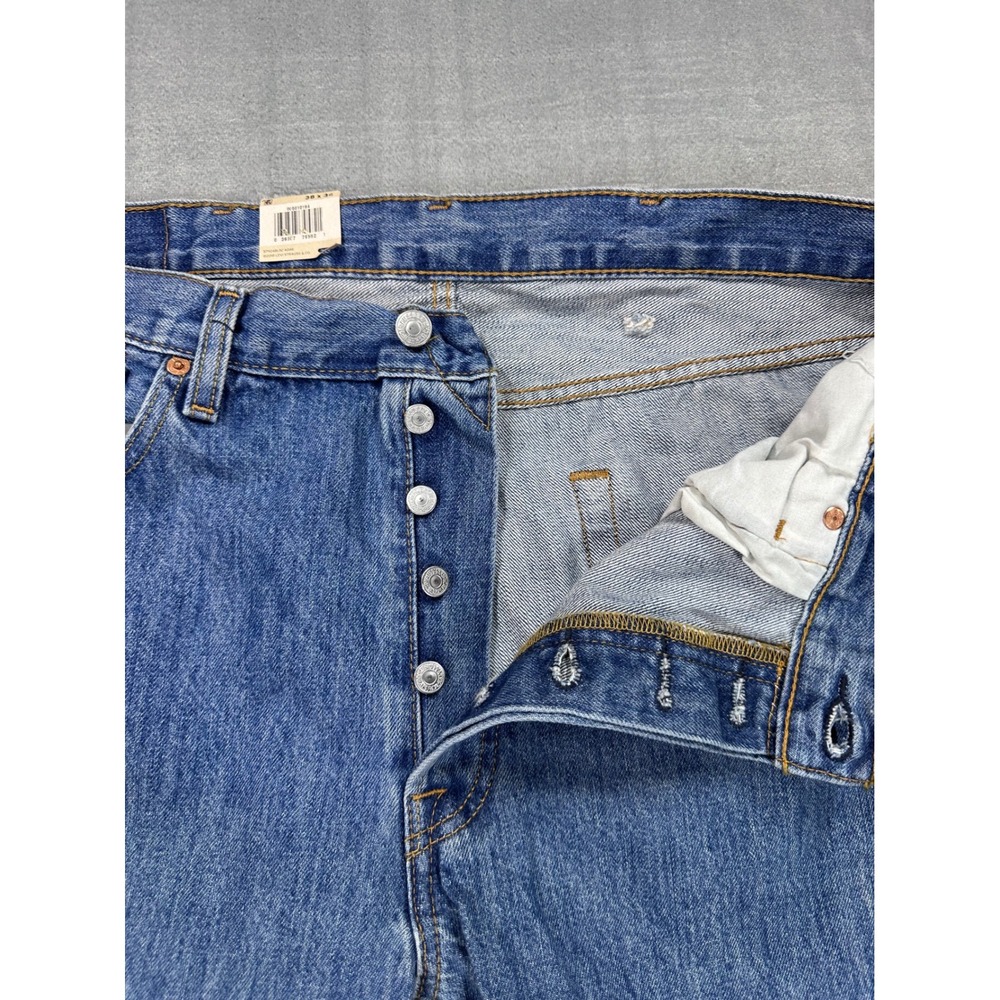 Levis 501 Original Fit Mens Jeans 38x34 Blue Denim Straight Leg Button Fly NEW - Picture 6 of 13